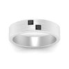 Load image into Gallery viewer, princess-cut-black-diamond-brush-finish-wedding-band-in-white-gold-FDM10319GBLACKANGLE5-NL-WG.jpg