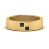 Load image into Gallery viewer, princess-cut-black-diamond-brush-finish-wedding-band-in-yellow-gold-FDM10319GBLACK-NL-YG.jpg