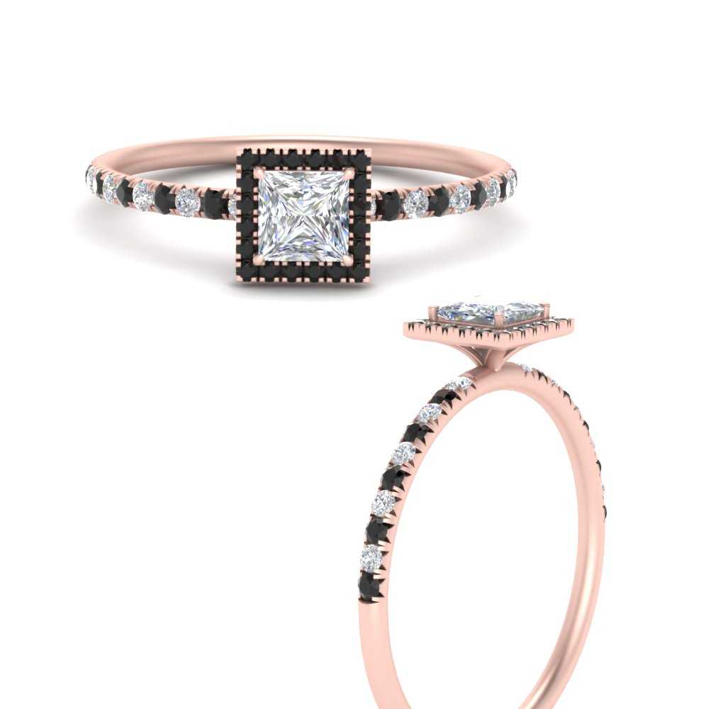 princess-cut-black-diamond-halo-petite-engagement-ring-in-rose-gold-FD8523PRRGBLACKANGLE3-NL-RG
