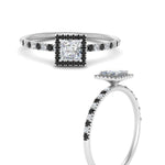 Load image into Gallery viewer, princess-cut-black-diamond-halo-petite-engagement-ring-in-white-gold-FD8523PRRGBLACKANGLE3-NL-WG