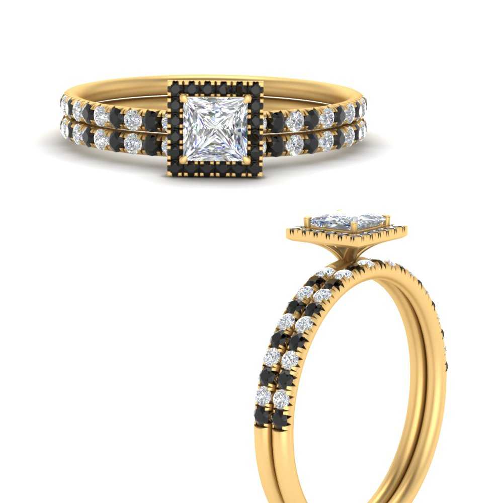 princess-cut-black-diamond-halo-wedding-ring-set-in-yellow-gold-FD8523PRGBLACK-NL-YG
