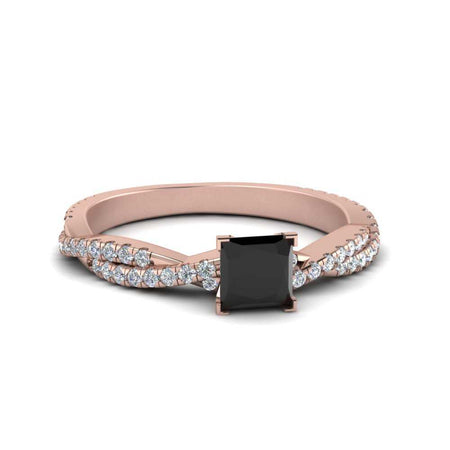 Princess Cut Gemstone Infinity Twist Ring