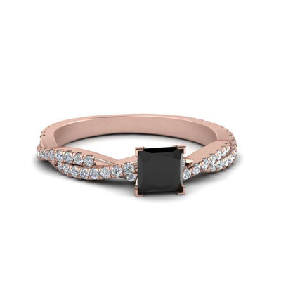 Princess Cut Gemstone Infinity Twist Ring