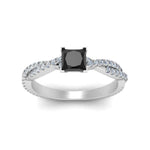Load image into Gallery viewer, princess-cut-black-diamond-infinity-twist-ring-in-white-gold-FD8233PRRGBLACK-NL-WG-GS.jpg
