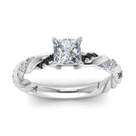 Load image into Gallery viewer, princess-cut-black-diamond-twisted-vine-engagement-ring-in-white-gold-FD9127PRRGBLACKANGLE5-NL-WG
