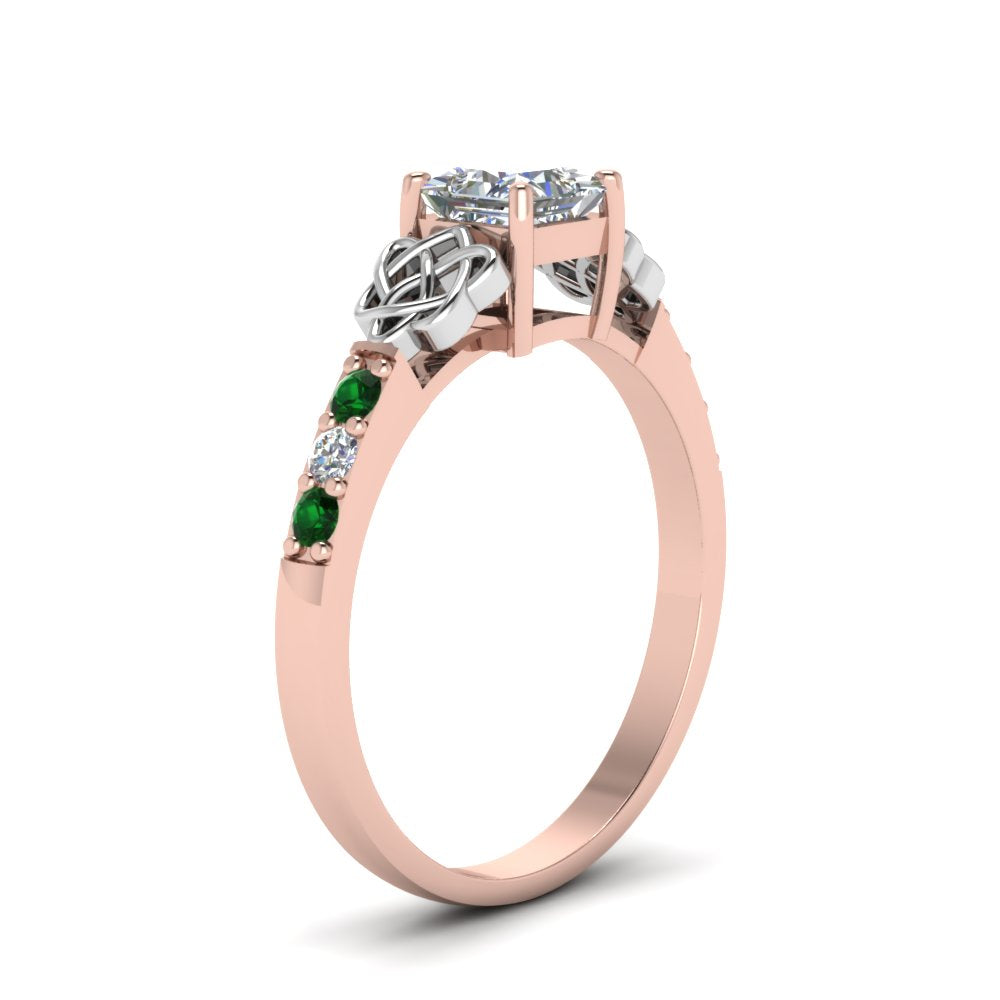 princess-cut-celtic-diamond-ring-with-emerald-in-14K-rose-gold-FDENS2255PRRGEMGRANGLE2-NL-RG