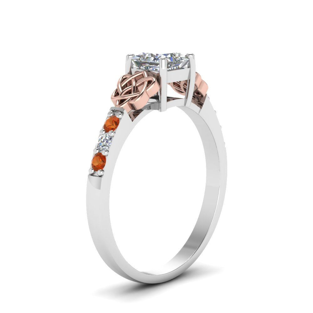 princess-cut-celtic-diamond-ring-with-orange-sapphire-in-14K-white-gold-FDENS2255PRRGSAORANGLE2-NL-WG_129460c9-9605-4185-9b2a-a605fb2485f7