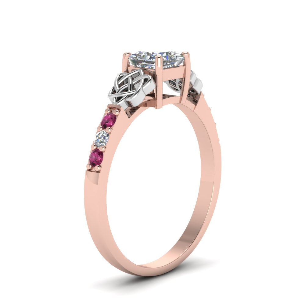 princess-cut-celtic-diamond-ring-with-pink-sapphire-in-14K-rose-gold-FDENS2255PRRGSADRPIANGLE2-NL-RG