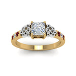 Load image into Gallery viewer, princess-cut-celtic-diamond-ring-with-ruby-in-14K-yellow-gold-FDENS2255PRRGRUDRANGLE5-NL-YG_4d2ea481-2946-4e70-aa90-9e1ff0d433d3
