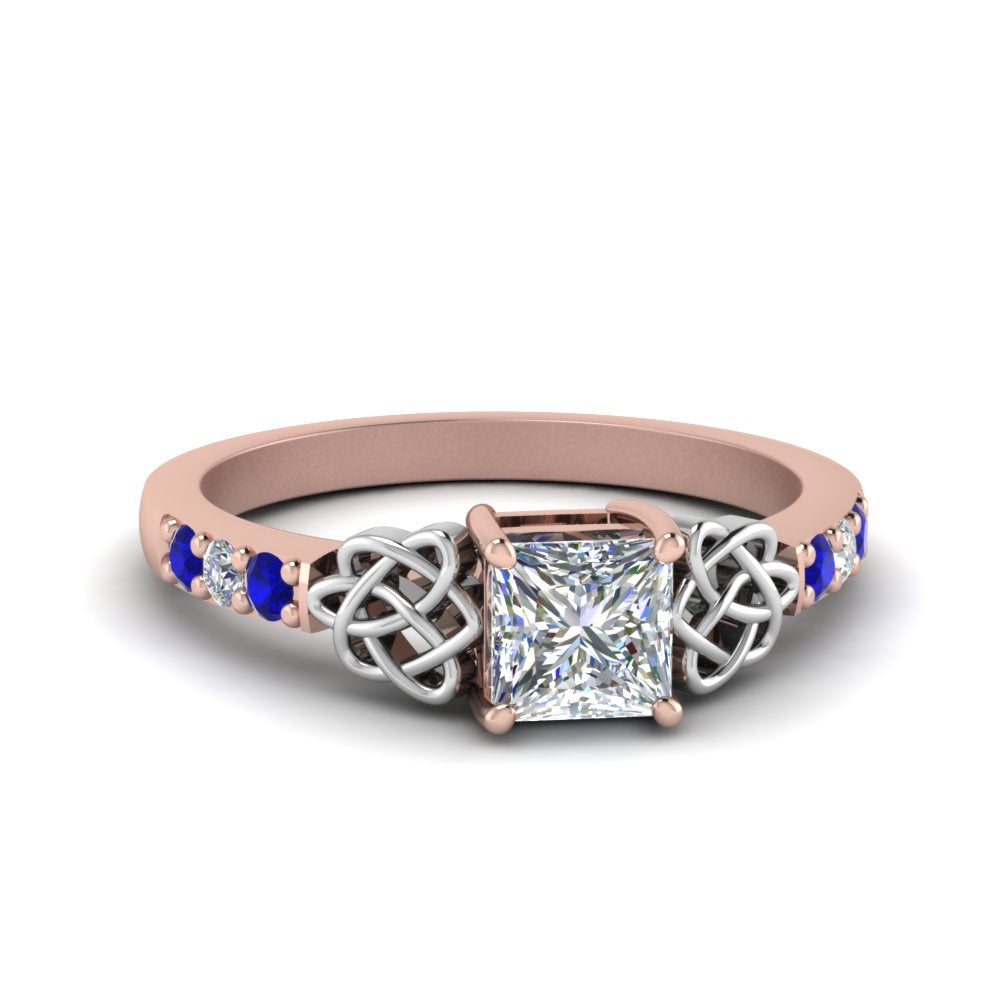 princess-cut-celtic-diamond-ring-with-sapphire-in-14K-rose-gold-FDENS2255PRRGSABL-NL-RG