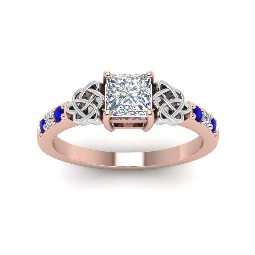 princess-cut-celtic-diamond-ring-with-sapphire-in-14K-rose-gold-FDENS2255PRRGSABLANGLE5-NL-RG