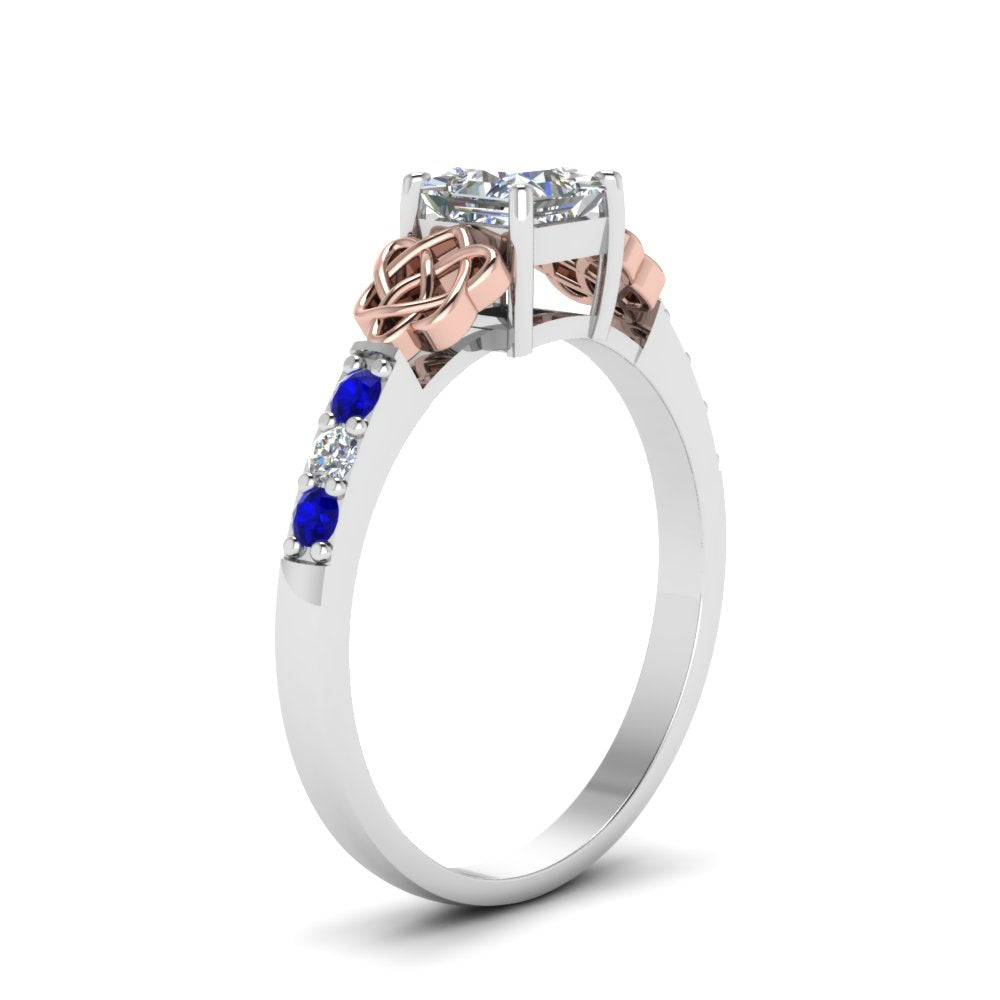 princess-cut-celtic-diamond-ring-with-sapphire-in-14K-white-gold-FDENS2255PRRGSABLANGLE2-NL-WG