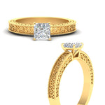 Load image into Gallery viewer, princess-cut-celtic-engraved-solitaire-ring-in-yellow-gold-fdenr8544prrangle3-nl-yg
