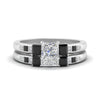 Load image into Gallery viewer, princess-cut-channel-three-stone-diamond-engagement-ring-with-black-diamond-in-white-gold-FDENS205PRGBLACK-NL-WG.jpg