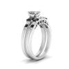 Load image into Gallery viewer, princess-cut-channel-three-stone-diamond-engagement-ring-with-black-diamond-in-white-gold-FDENS205PRGBLACK-NL-WG.jpg