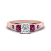 Load image into Gallery viewer, princess-cut-channel-three-stone-diamond-engagement-ring-with-pink-sapphire-in-rose-gold-FDENS205PRRGSADRPI-NL-RG.jpg