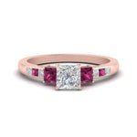 Load image into Gallery viewer, princess-cut-channel-three-stone-diamond-engagement-ring-with-pink-sapphire-in-rose-gold-FDENS205PRRGSADRPI-NL-RG.jpg
