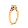 Load image into Gallery viewer, princess-cut-channel-three-stone-diamond-engagement-ring-with-pink-sapphire-in-yellow-gold-FDENS205PRRGSADRPI-NL-YG.jpg