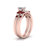 Load image into Gallery viewer, 3 Stone Pear Shaped Channel Accent Bridal Set
