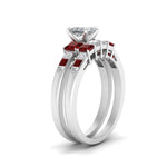 Load image into Gallery viewer, princess-cut-channel-three-stone-diamond-engagement-ring-with-ruby-in-white-gold-FDENS205PRGRUDR-NL-WG.jpg
