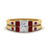 Load image into Gallery viewer, princess-cut-channel-three-stone-diamond-engagement-ring-with-ruby-in-yellow-gold-FDENS205PRGRUDR-NL-YG.jpg