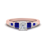 Load image into Gallery viewer, princess-cut-channel-three-stone-diamond-engagement-ring-with-sapphire-in-rose-gold-FDENS205PRRGSABL-NL-RG.jpg
