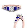 Load image into Gallery viewer, princess-cut-channel-three-stone-diamond-engagement-ring-with-sapphire-in-rose-gold-FDENS205PRRGSABL-NL-RG.jpg