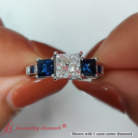 princess-cut-channel-three-stone-diamond-engagement-ring-with-sapphire-in-white-gold-FDENS205-2.jpg