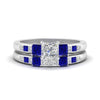 Load image into Gallery viewer, princess-cut-channel-three-stone-diamond-engagement-ring-with-sapphire-in-white-gold-FDENS205PRGSABL-NL-WG.jpg
