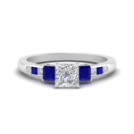 Load image into Gallery viewer, princess-cut-channel-three-stone-diamond-engagement-ring-with-sapphire-in-white-gold-FDENS205PRRGSABL-NL-WG.jpg
