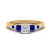 Load image into Gallery viewer, princess-cut-channel-three-stone-diamond-engagement-ring-with-sapphire-in-yellow-gold-FDENS205PRRGSABL-NL-YG.jpg