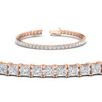 Load image into Gallery viewer, Princess Cut Basket Tennis 9 Ct Bracelet
