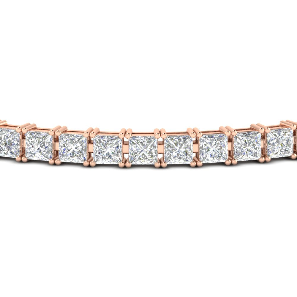 Princess Cut Basket Tennis 9 Ct Bracelet
