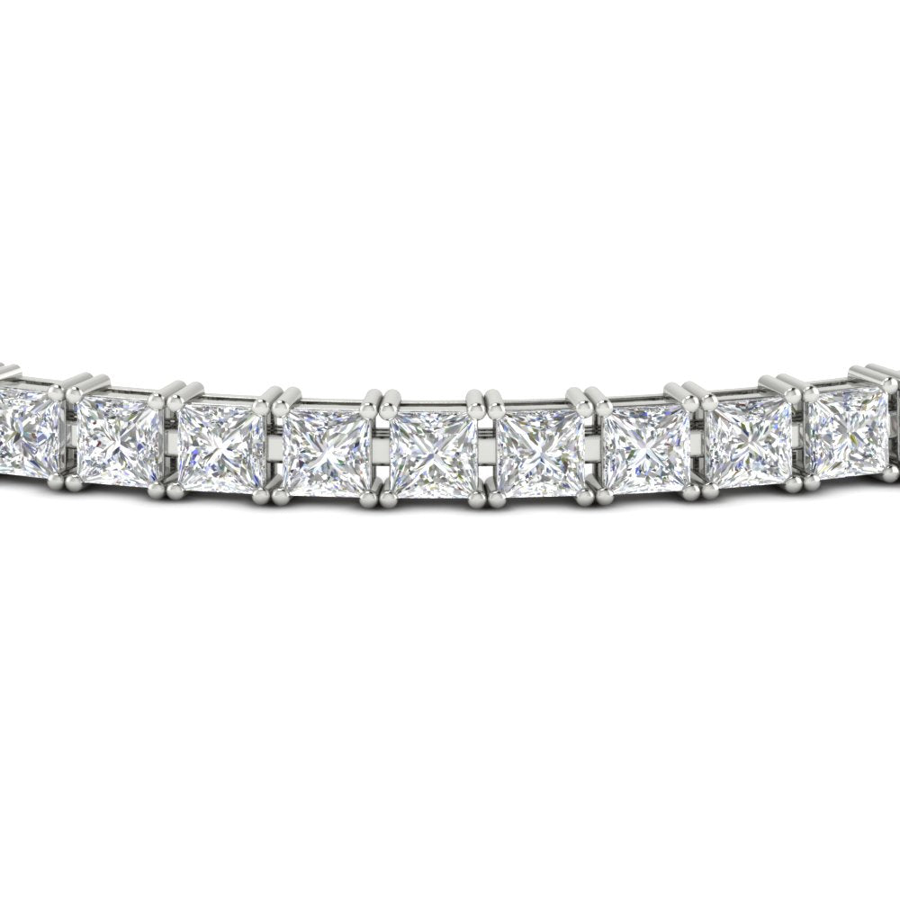 Princess Cut Basket Tennis 9 Ct Bracelet