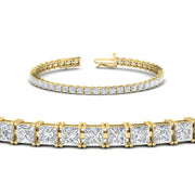 Princess Cut Basket Tennis 9 Ct Bracelet