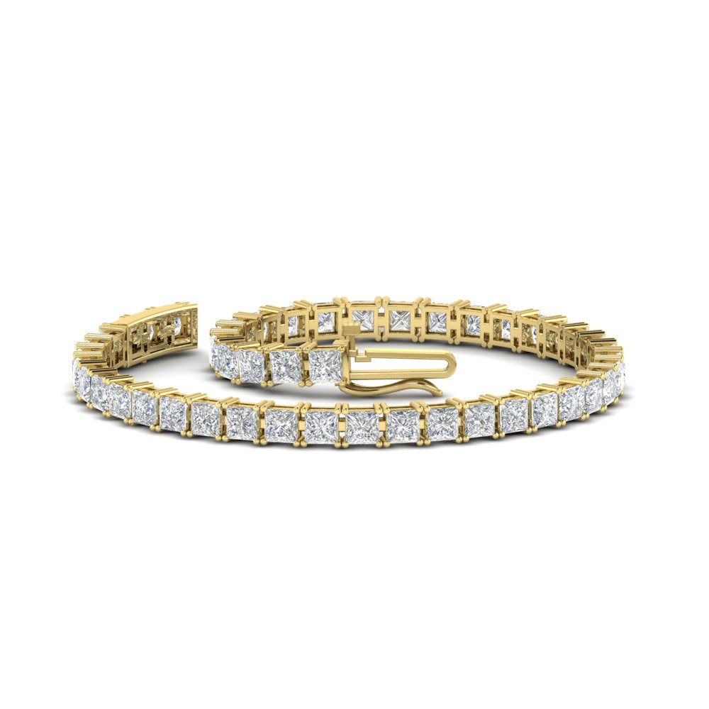 Princess Cut Basket Tennis 9 Ct Bracelet