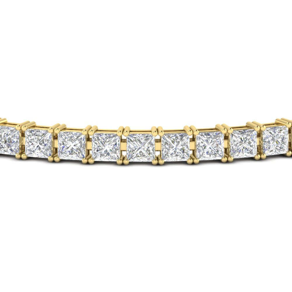 Princess Cut Basket Tennis 9 Ct Bracelet
