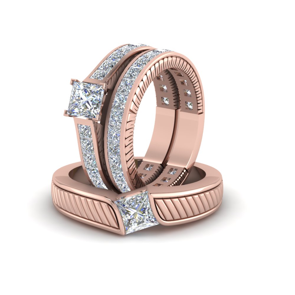 princess-cut-diamond-engraved-trio-matching-diamond-wedding-sets-in-14K-rose-gold-FD8225TPRANGLE5-NL-RG?v=1756184720