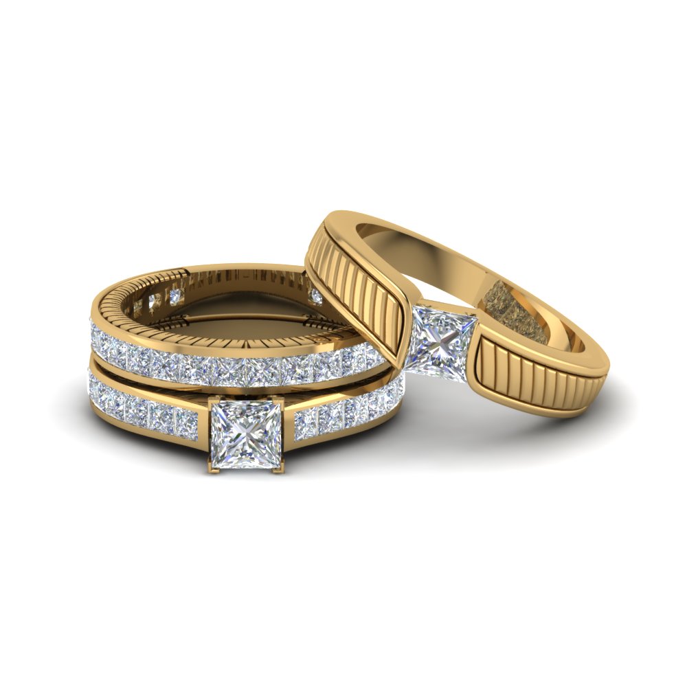princess-cut-diamond-engraved-trio-matching-diamond-wedding-sets-in-14K-yellow-gold-FD8225TPR-NL-YG?v=1756184720