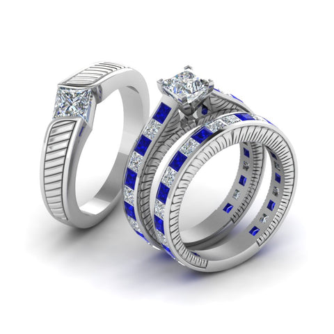 princess-cut-diamond-engraved-trio-matching-diamond-wedding-sets-with-blue-sapphire-in-950-Platinum-FD8225TPRGSABLANGLE2-NL-WG?v=1756184721