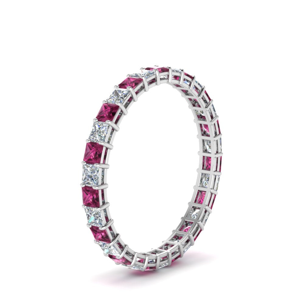 princess-cut-diamond-eternity-ring-1.50-carat-with-pink-sapphire-in-white-gold-FDEWB8675PR-1.50CTGSADRPIANGLE2-NL-WG