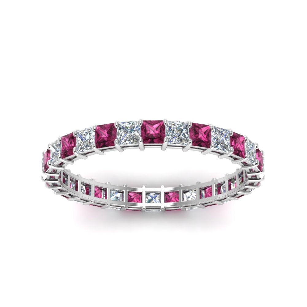 princess-cut-diamond-eternity-ring-1.50-carat-with-pink-sapphire-in-white-gold-FDEWB8675PR-1.50CTGSADRPIANGLE5-NL-WG