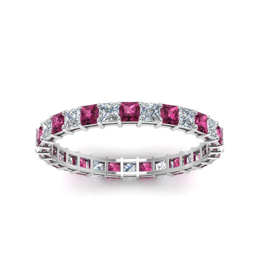 princess-cut-diamond-eternity-ring-1.50-carat-with-pink-sapphire-in-white-gold-FDEWB8675PR-1.50CTGSADRPIANGLE5-NL-WG