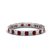 princess-cut-diamond-eternity-ring-1.50-carat-with-ruby-in-white-gold-FDEWB8675PR-1.50CTGRUDR-NL-WG