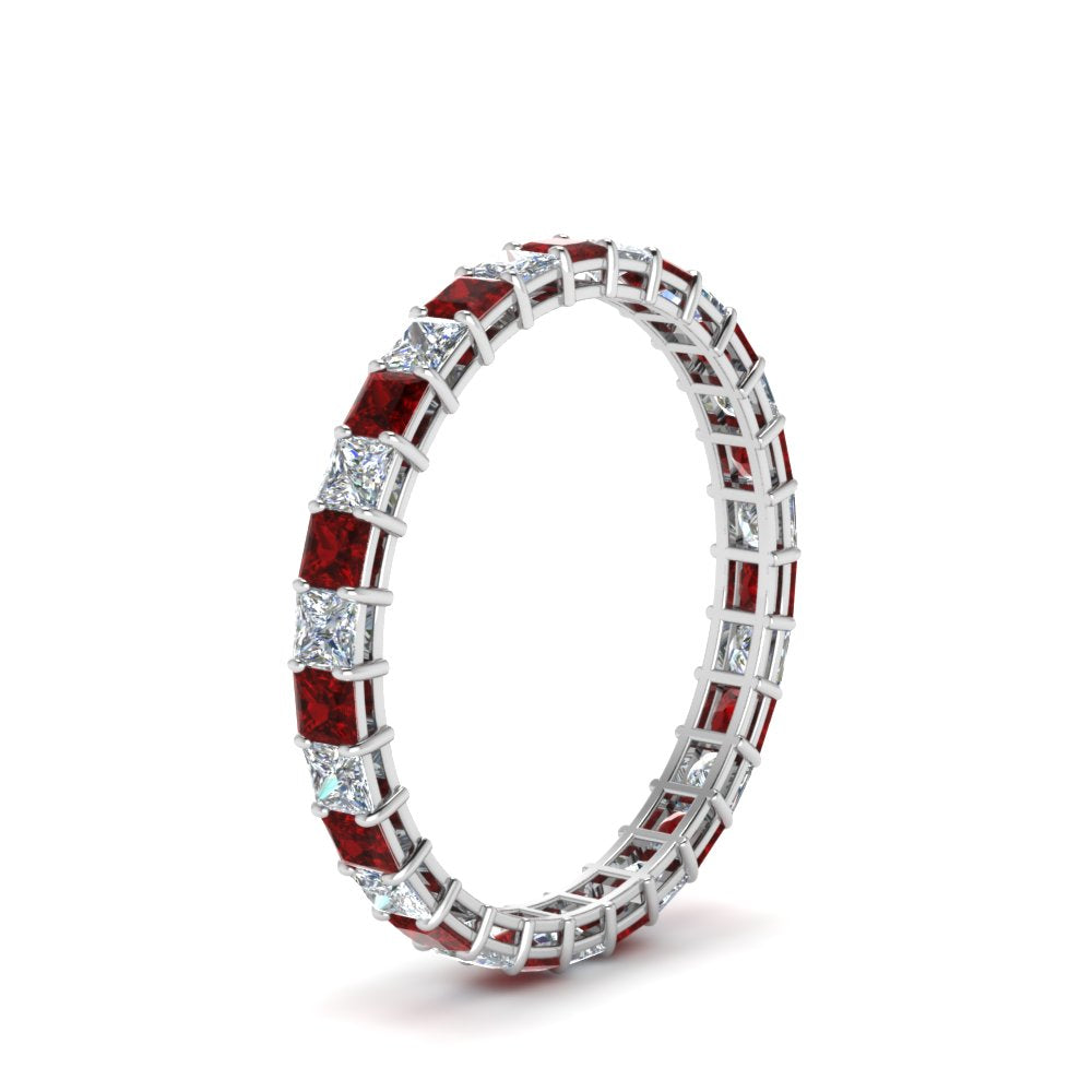 princess-cut-diamond-eternity-ring-1.50-carat-with-ruby-in-white-gold-FDEWB8675PR-1.50CTGRUDRANGLE2-NL-WG