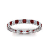 Load image into Gallery viewer, princess-cut-diamond-eternity-ring-1.50-carat-with-ruby-in-white-gold-FDEWB8675PR-1.50CTGRUDRANGLE5-NL-WG
