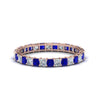 Load image into Gallery viewer, princess-cut-diamond-eternity-ring-1.50-carat-with-sapphire-in-rose-gold-FDEWB8675PR-1.50CTGSABL-NL-RG