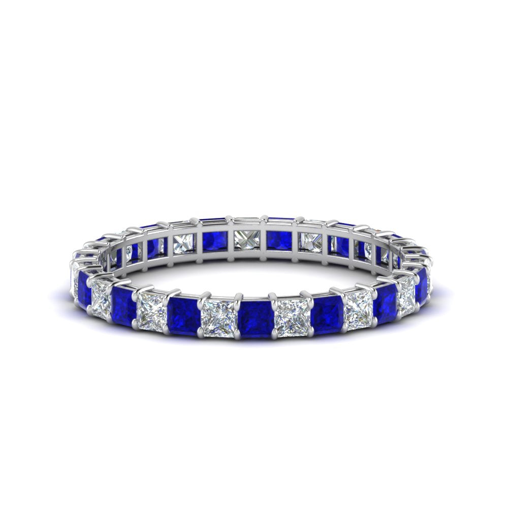 princess-cut-diamond-eternity-ring-1.50-carat-with-sapphire-in-white-gold-FDEWB8675PR-1.50CTGSABL-NL-WG