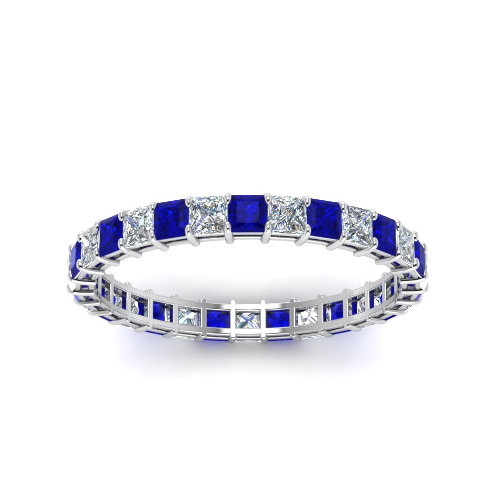 princess-cut-diamond-eternity-ring-1.50-carat-with-sapphire-in-white-gold-FDEWB8675PR-1.50CTGSABLANGLE5-NL-WG