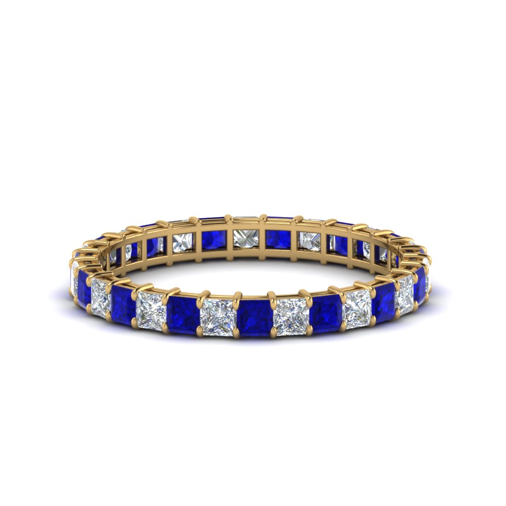 princess-cut-diamond-eternity-ring-1.50-carat-with-sapphire-in-yellow-gold-FDEWB8675PR-1.50CTGSABL-NL-YG
